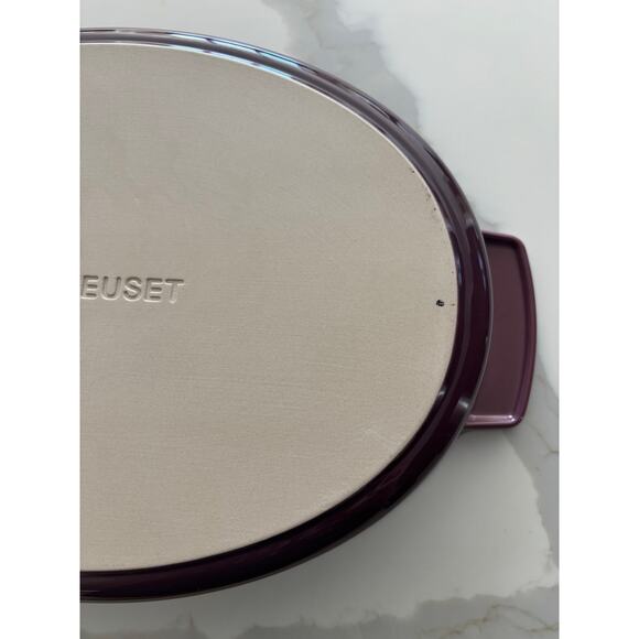 LE CREUSET 36CM OVAL DISH RETIRED COLOR- FIG NEW - Picture 6 of 7